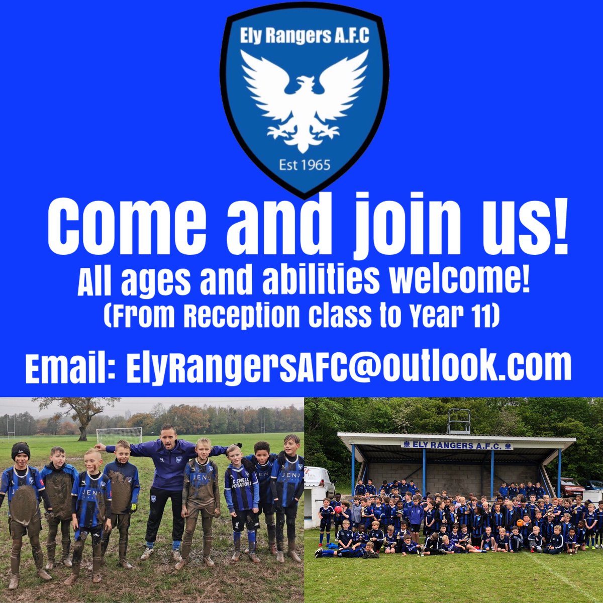 ElyRangersFC's tweet photo. Please share.
We’re looking for boys and girls of all ages to join us in having fun and staying healthy playing football!

Come and join us! 

All ages and abilities welcome! From reception to year 11! 

#CommunityClub #FootballFun https://t.co/k44s2s8RuH