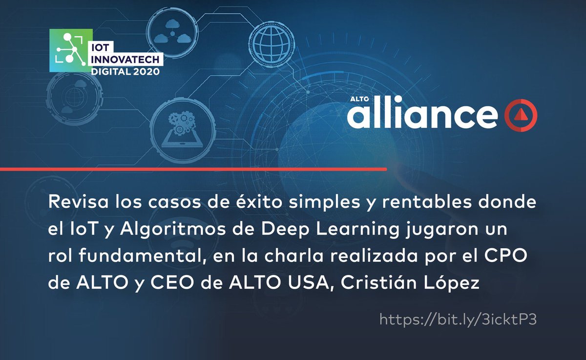 Nuestro CTO y CEO de #ALTOUSA estuvo en <a href="/IoTinnovatech/">IoT Innovatech Latam & Caribbean</a>, donde habló sobre casos de éxitos a partir del procesamiento de imágenes y #Algoritmos de #DeepLearning que hemos implementado en clientes
hubs.la/H0w9t-T0
#DataLab 
#DataScientists 
#Retail #AL