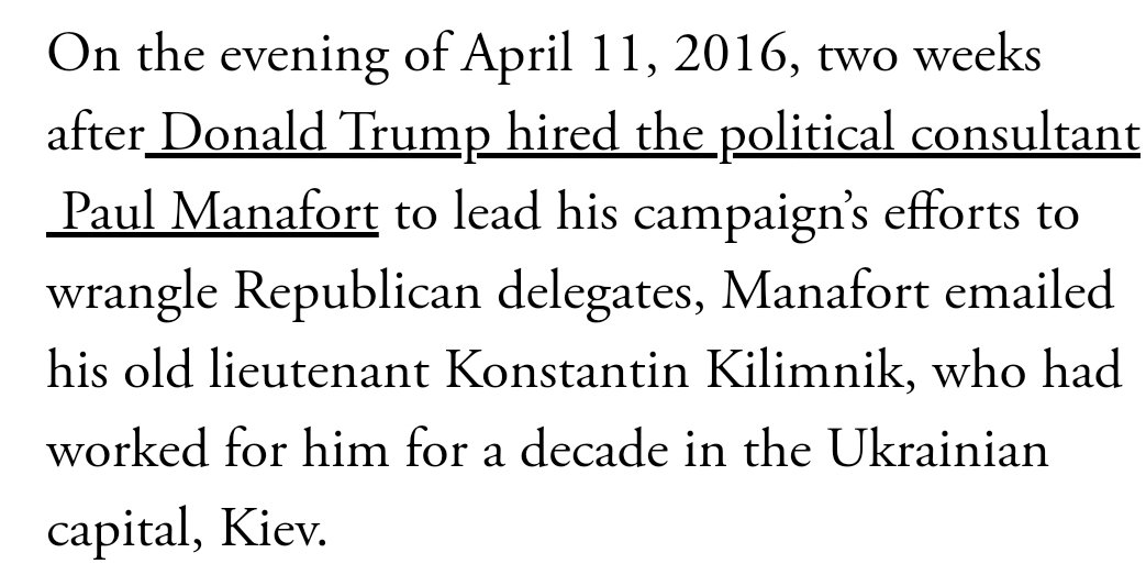 5/ April 2016 is significant given this is when Paul Manafort started scheming with Konstantin Kilimnik to use his campaign position "get whole", hoping that Oleg Deripaska and his aide, Victor Boyarkin, would notice. Are these Brennan's Russian Officials?  https://www.theatlantic.com/politics/archive/2017/10/emails-suggest-manafort-sought-approval-from-putin-ally-deripaska/541677/