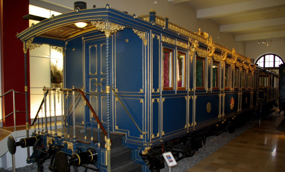 Germany - Kaiser Wilhelm had some real ornate shit, absolutely decadent, gaudy, absurd. There's no royal German train anymore. Angela Merkel probably has a 10% discount code for coach travel on Deutsche bahn