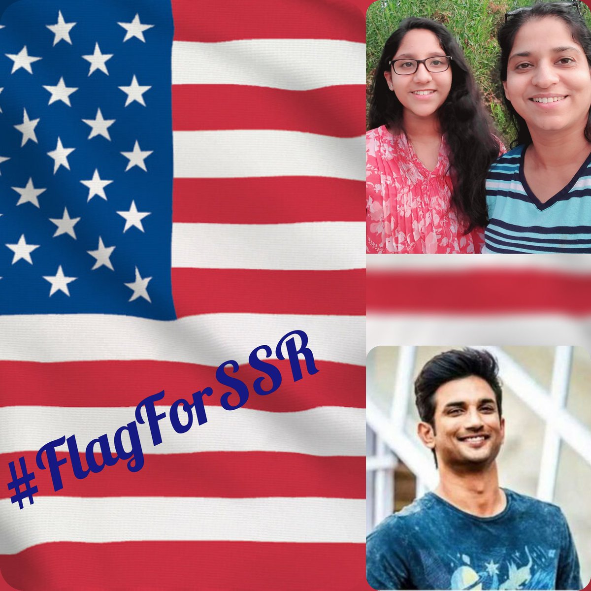 LDebjani's tweet photo. #Flag4SSR .... Love from USA ... ❤ https://t.co/YBtzEtFLa2