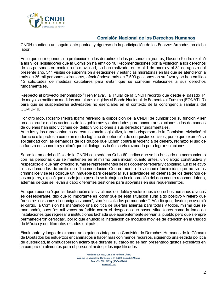 CNDH's tweet photo. La presidenta de la @CNDH, @RosarioPiedraIb, y legisladores de la Comisión de #DerechosHumanos de la @Mx_Diputados, coincidieron en la urgente necesidad de establecer los mecanismos legales para que las recomendaciones emitidas por este organismo autónomo sean vinculantes. https://t.co/WgwwCHN5nR