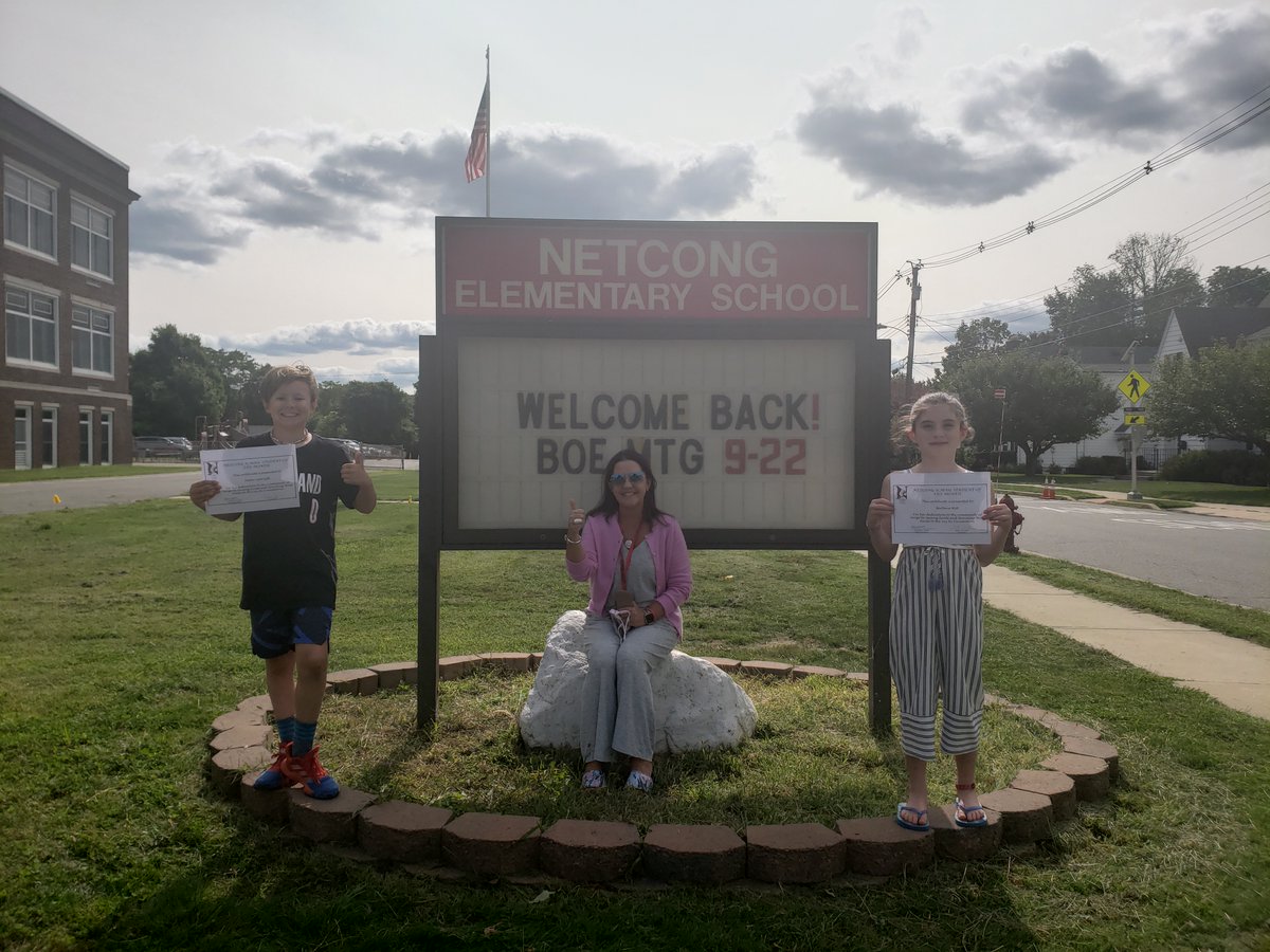 netcongschool's tweet photo. Congratulations and thank you to Barbara Witt and Malin Szewczyk for raising a combined, $1,190, reading over the summer and for donating the funds to the Say Hi Foundation, Inc. #weareNES #Netcongschool #strivethrive #wecandoit #SayHiFoundation https://t.co/BumcbQoNqd