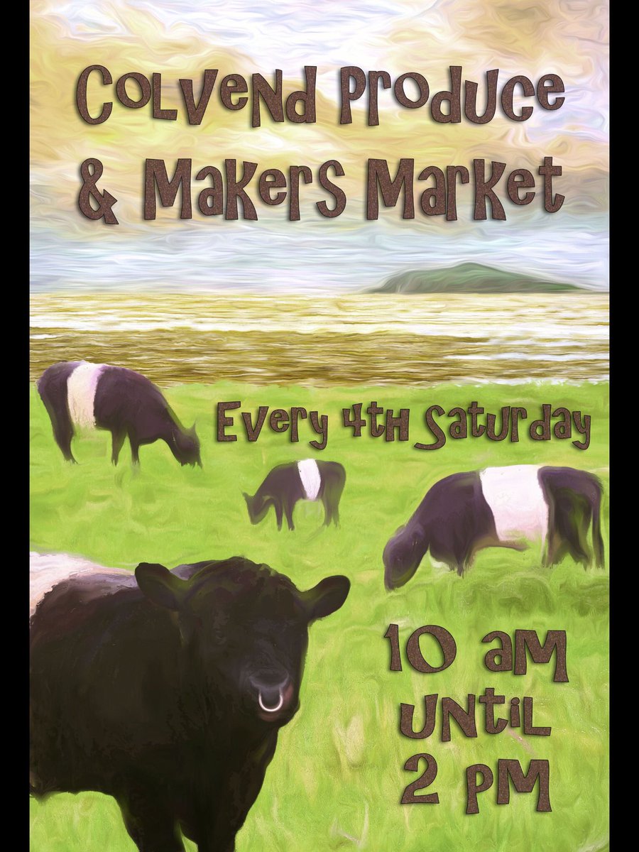 AnnetteNeed's tweet photo. The weeks just fly by! The 4th Saturday is the 26th. Come along to our small but perfectly formed market. Lots of space and fresh air ☺️
#shoplocal #supportsmallbusiness #Colvendcoast https://t.co/GA7RGRYHy6