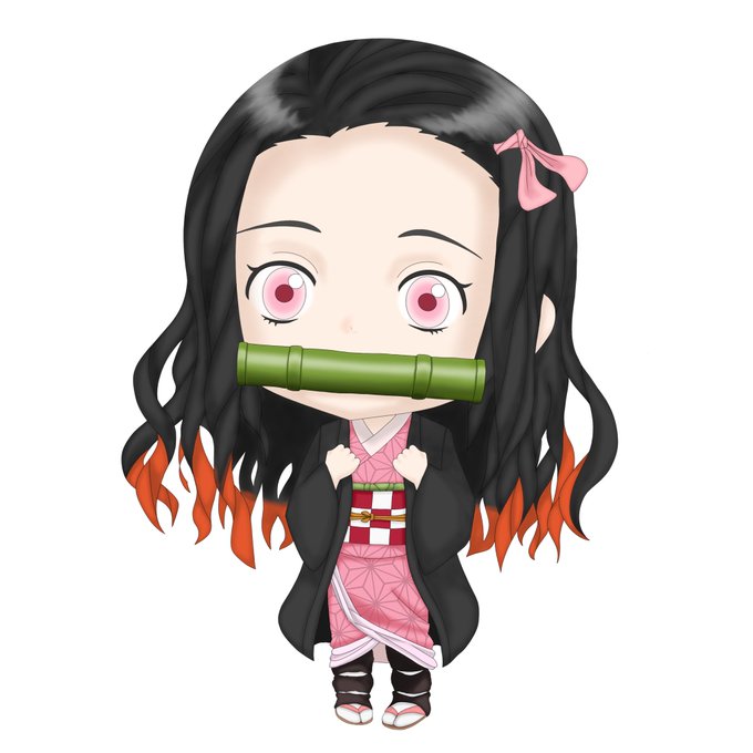 まなぼぅ(AzALEA3さんがTwitterに投稿した竈門禰豆子(鬼滅の刃)のイラスト。