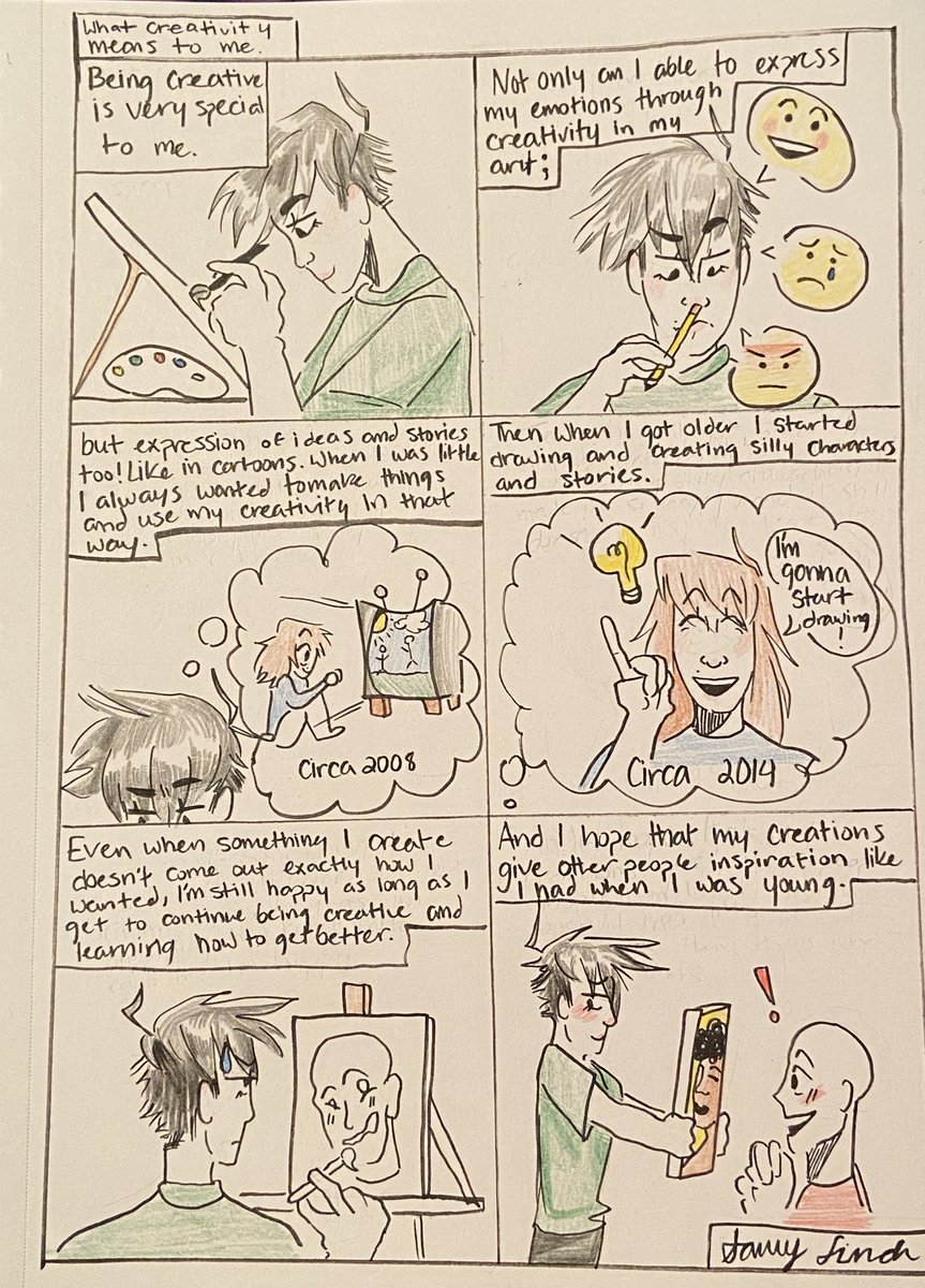 RoccosArtRoom's tweet image. It&apos;s fun to give the same prompt to Intermediate and #apstudio and see what they come up with. Love these AP responses on creativity from Samy and Stasia. #afftonart @AfftonHS