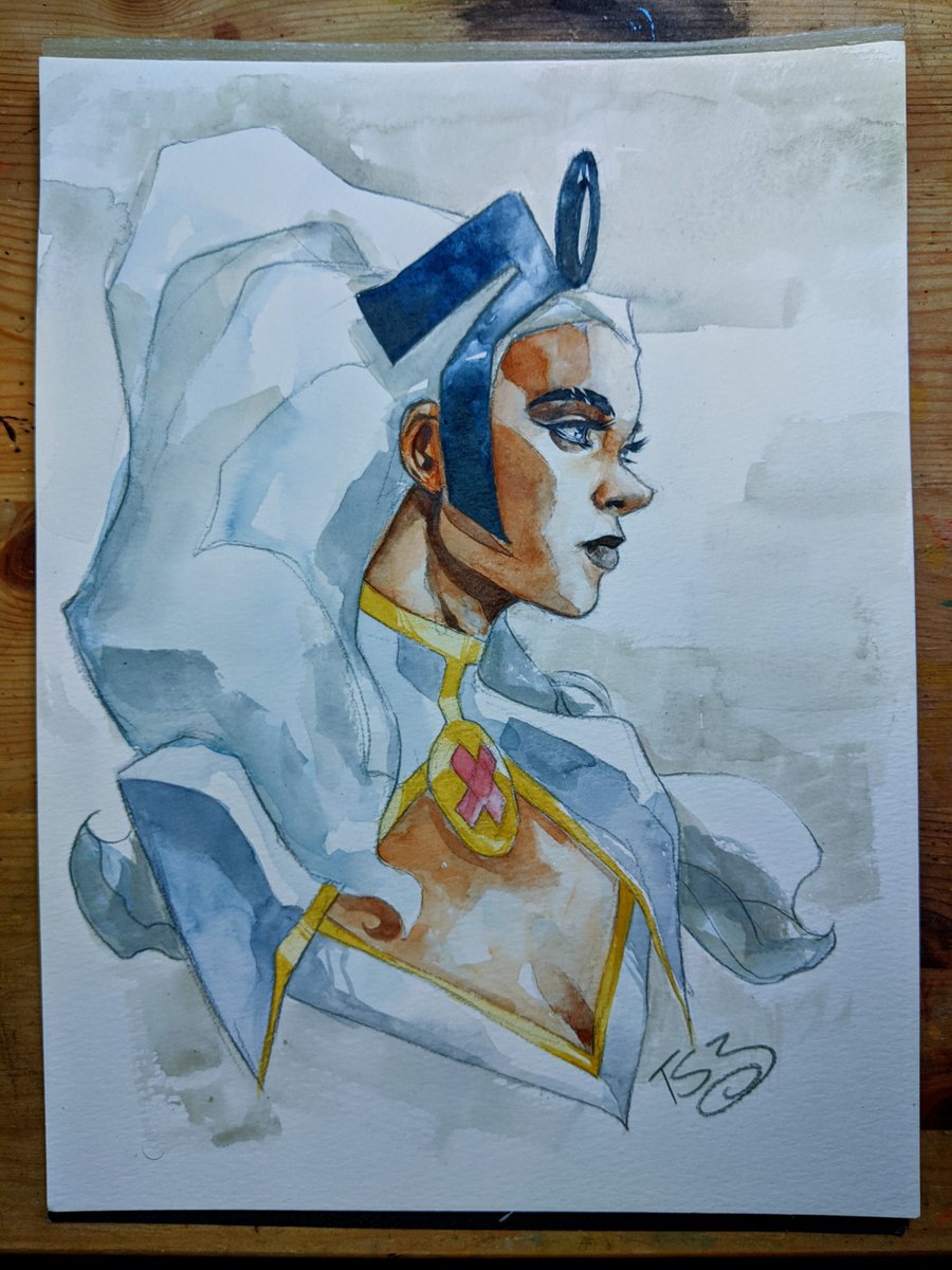 TS3's tweet image. #nycc charity! All what you see here will be for auction. If you get the Storm piece, you get all the sketches that lead up to the piece. 
Help the kids and their families! #saintjudes #stjudes
I'll repost this once I have more information. #marvelcomics #watercolor