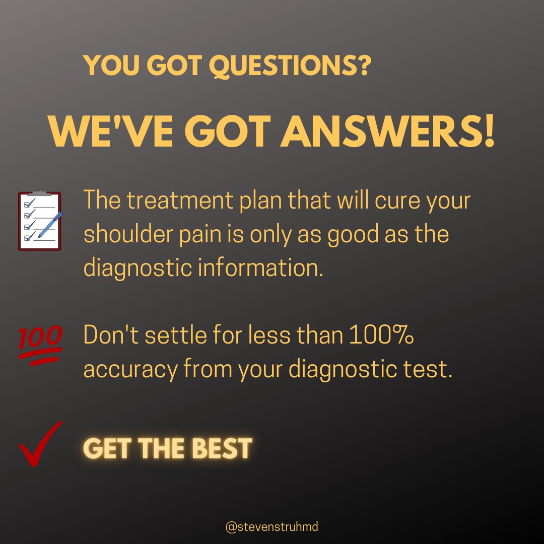 DrStevenStruhl's tweet photo. 🤷🏾‍ Suffering from chronic shoulder pain? How do you find out EXACTLY what is going on WITHOUT SURGERY? 

✅ Find out more about how the @intravumedical needle scope can help you with your shoulder problem TODAY. https://t.co/elJ8WXG5f8