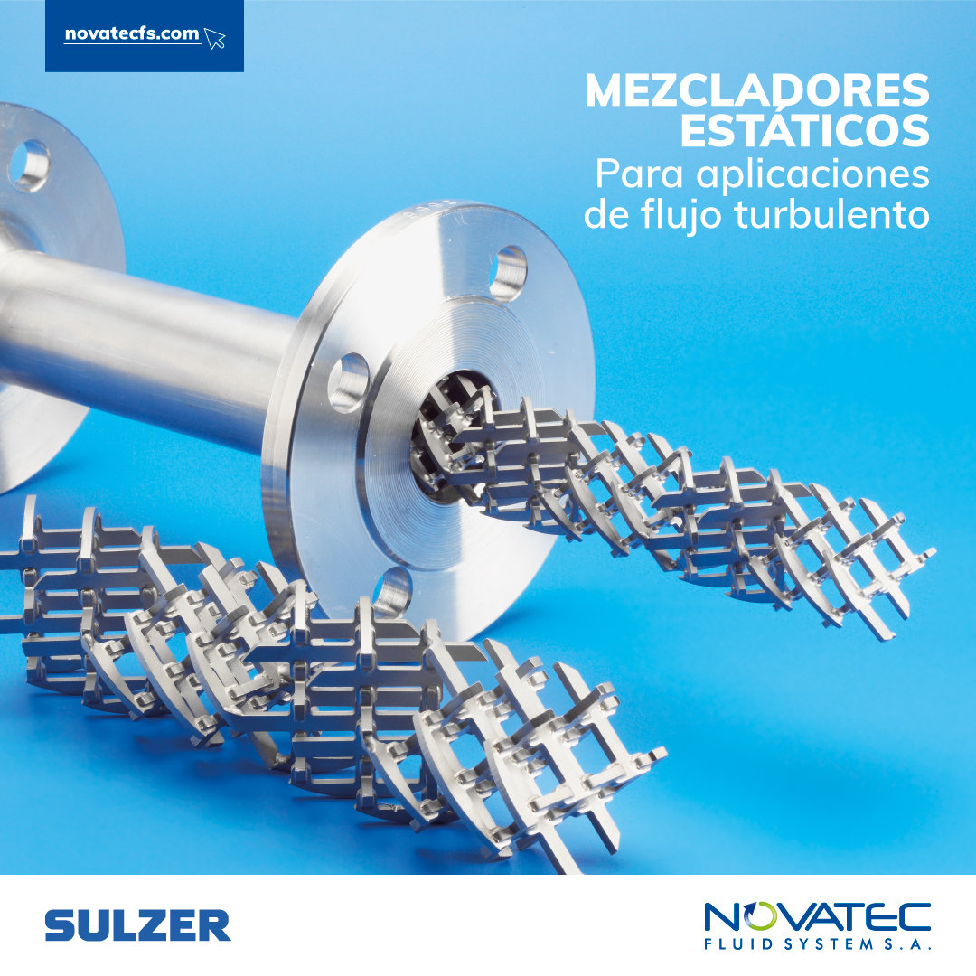 NovatecFS's tweet photo. El mezclador estático SMX ™ plus de Sulzer es ideal para las aplicaciones de mezcla más complejas, como la dosificación de una pequeña cantidad de aditivo de baja viscosidad en una corriente principal de alta viscosidad. #Solucionesconfiables #NovatecFS #NovatecFluidSystem https://t.co/3R2n3NEGro