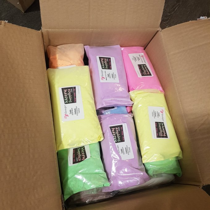 Excited much.. 😁 #gunge #colours #wam #messy #rainbow #flourescent #neon #allthecolours #wannaplay #delivery<a href="/tag/gunge"class="tags">#gunge</a><a href="/tag/colours"class="tags">#colours</a><a href="/tag/wam"class="tags">#wam</a><a href="/tag/messy"class="tags">#messy</a><a href="/tag/rainbow"class="tags">#rainbow</a><a href="/tag/neon"class="tags"><span>#neon</span></a><a href="/tag/wannaplay"class="tags"><span>#wannaplay</span></a><a href="/tag/delivery"class="tags"><span>#delivery</span></a><a href="/tag/allthecolours"class="tags"><span>#allthecolours</span></a><a href="/tag/fl"class="tags"><span>#fl</span></a>