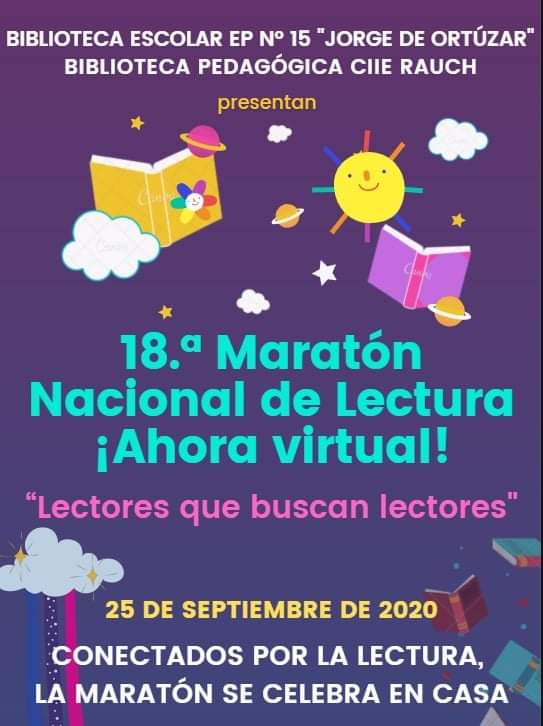 ciierauch's tweet photo. 18.ª Maratón Nacional de Lectura "Lectores que buscan Lectores" 

La lectura nos invita a pensar, sentir, expresar, compartir. Es un acto que nos transporta, nos dimensiona y nos involucra. https://t.co/f68DBc9Z3f
