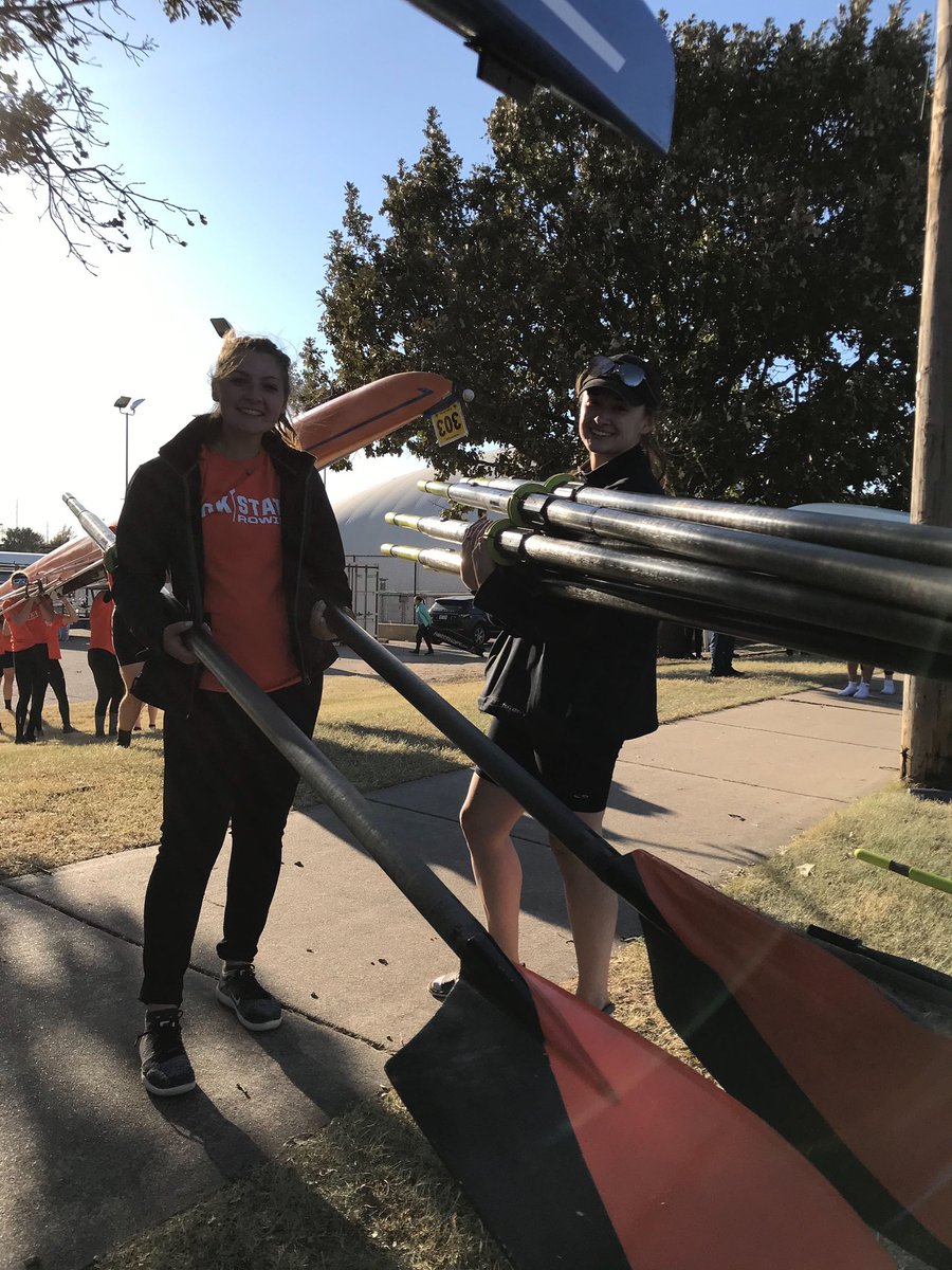 OKStateRowing's tweet photo. We’re missing this Frostbite ❄️ magic but we are loving working on technique in singles this semester! 🚣‍♂️

What do you have to look forward to this fall? 🍁

#fallrowing #fall #fun #vespoli #rowing #teamwork #frostbite #fall2019 #oklahomastateuniversity #crew https://t.co/CKzXtrSaSP