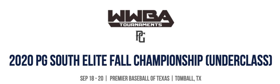 SmittyHawk0's tweet photo. 2020 PG South Elite Fall Championship (Underclass)
Sept 18-20 @ Premier Baseball of Texas
Schedule is posted and can be seen here: https://t.co/0UML8drjdX https://t.co/WMmRG62Agf