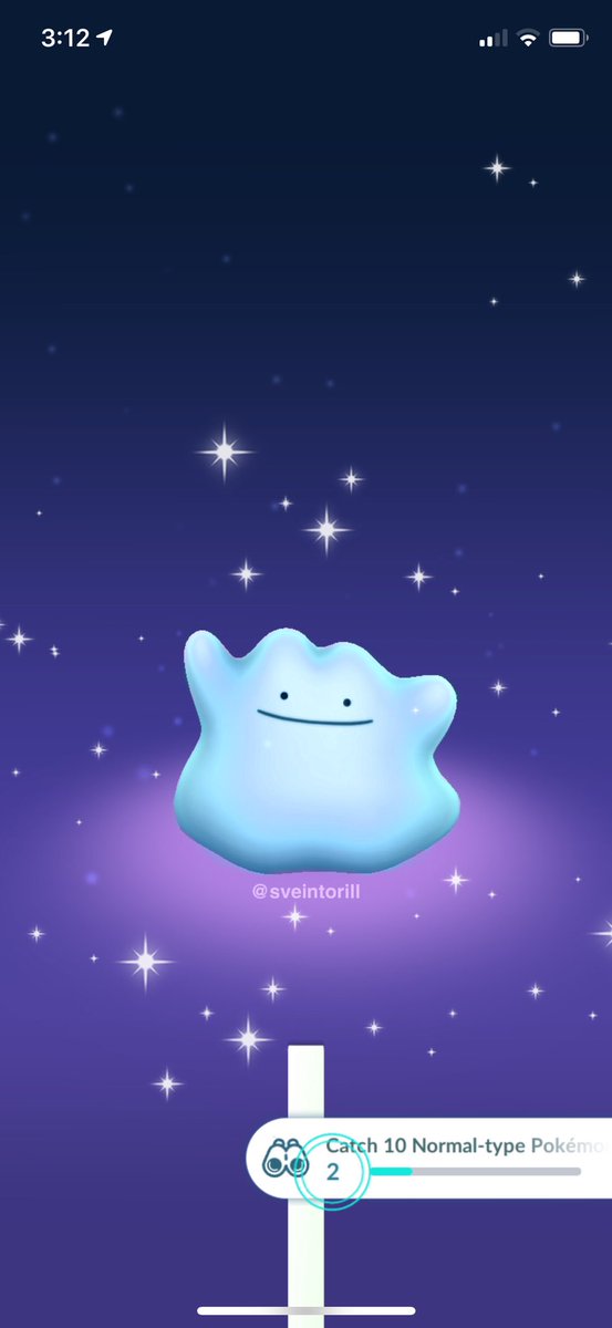 SveinTorill's tweet photo. late night shiny edit ✨🌙
I know this isn’t the best timed screen cap of a ditto transformation but it’ll do #shinyedit #pokemongo https://t.co/2YYM4oHLOd