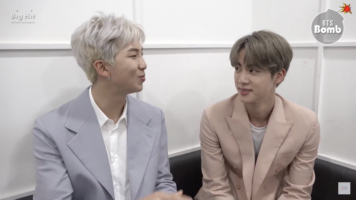 Just looking at these images you feel the affection and admiration  #Namjin  #RapJin