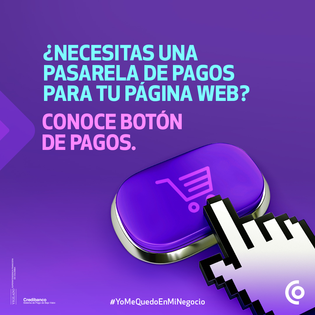 deymanf's tweet photo. Botón de Pagos de @CredibanCo_ es una herramienta que te permite vender directamente desde tu página web y lo mejor es que la puedes configurar como  tu desees. Impleméntalo aquí: https://t.co/vBtydnLifx #YoMeQuedoEnMiNegocio https://t.co/B5r58gC3il