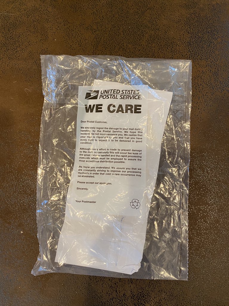 avregeJoe's tweet photo. Don’t ever use @USPS. They steal your shit (AirPods) and this is their “apology”. https://t.co/6Qg9pETPYV
