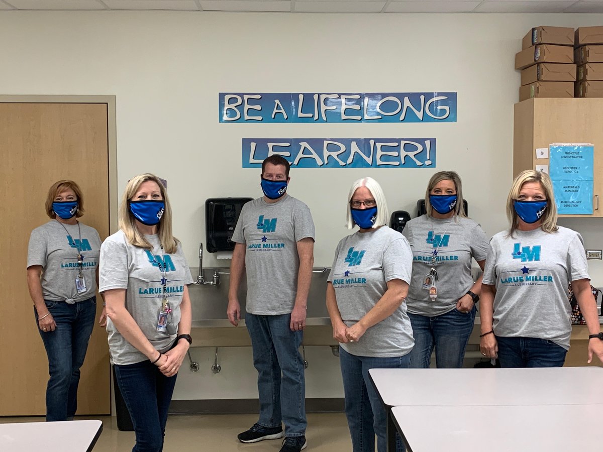 miller_5th's tweet photo. 5th Grade teachers at LME are ready for our first day back with all our face to face learners!  #cando #willdo #teamlme #MISDProud https://t.co/bMRejJzQKJ