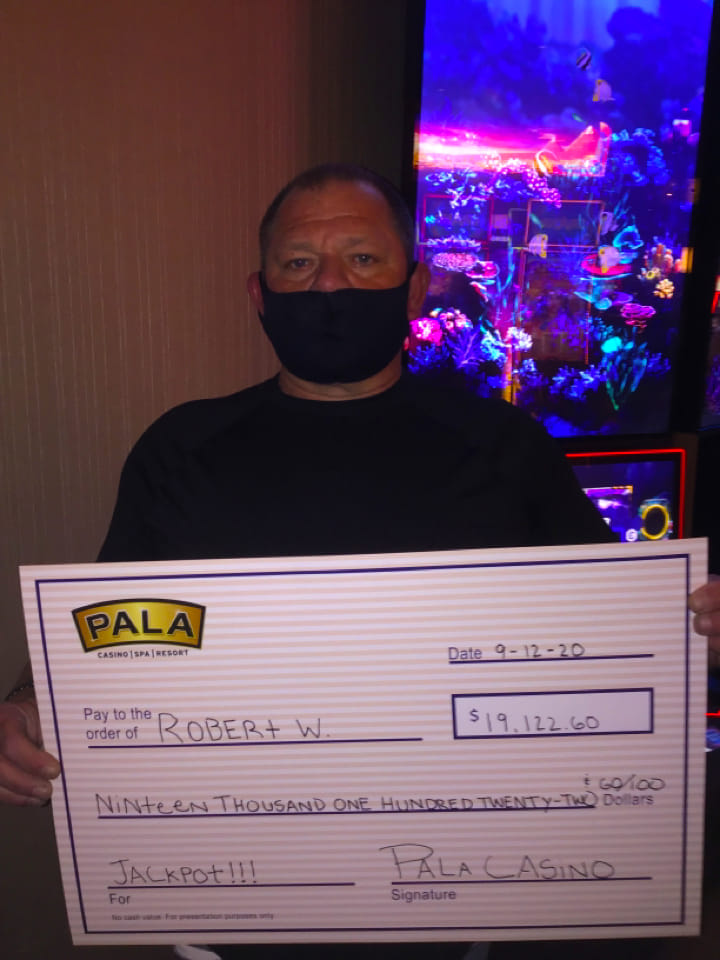 PalaCasino's tweet photo. JACKPOT!!!🎰Congrats to Robert W. who “netted” a $19,122 jackpot this weekend playing our Shark Week Jaws of Steel slot machines.🦈Enjoy your winnings!!😀

#palacasino #jackpot #winner #jackpotwinner
#Slots #slotgame #wearamask #wereopenforbusiness https://t.co/12HdnQvXzg