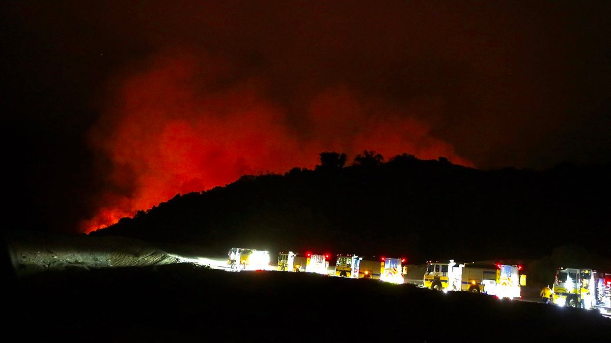 
Firefighters battle the wildfire in Arcadia, California, Sept. 13, 2020. Courtesy of Xinhua. 
