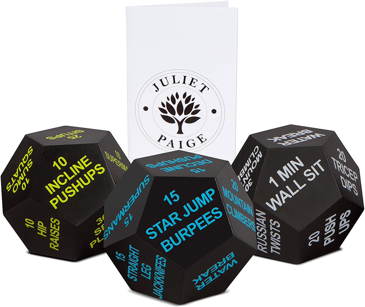 middlemandiari's tweet photo. Exercise Dice for Home Workouts For all ages
#crossfitWOD #exercisedice #HIIT #homefitness #Illustrationbooklet #JulietPaige #workoutsSet includes 3 12-Sided Exercise Dice Cubes (Easy, Medium, and Hard) plus an booklet illustrating how to do each exercise. https://t.co/K3SjWvGGBQ https://t.co/A2KU4uAnnU
