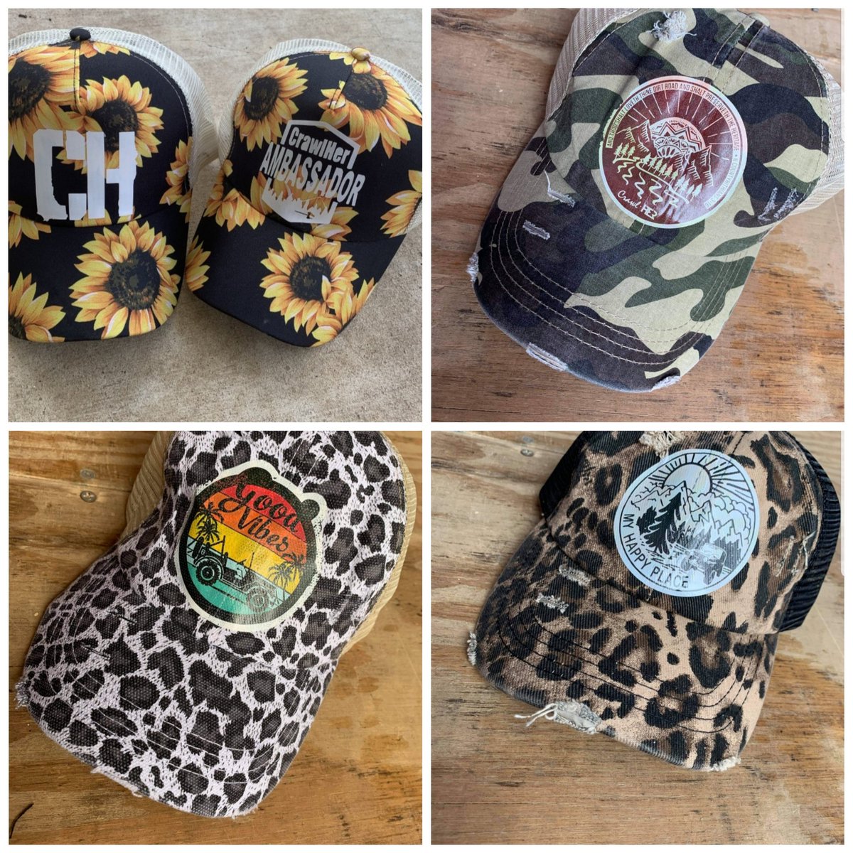 cutorcolor2's tweet photo. What's ur favorite hat?
#ballcaps #sunflower #camo #cheetah 
@crawlher https://t.co/15ag1Vo1sD