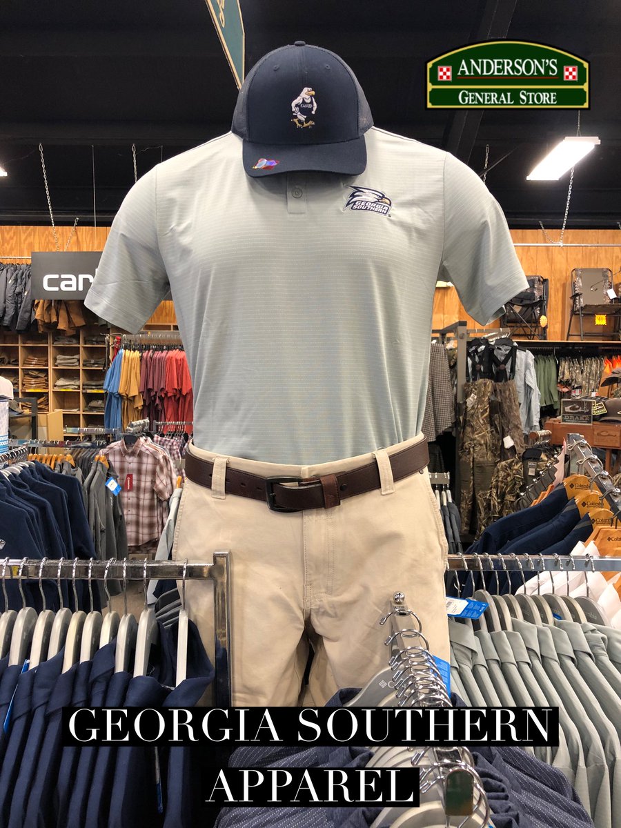 AGSSTATESBORO's tweet photo. New Georgia Southern apparel perfect for tailgating and game day!! Come in to Anderson’s for all of your game day needs! #gamedayheadquarters🏈 #GS🦅 #TrueBlue #GATA #AndersonsGeneralStore https://t.co/sheX4XqhYe
