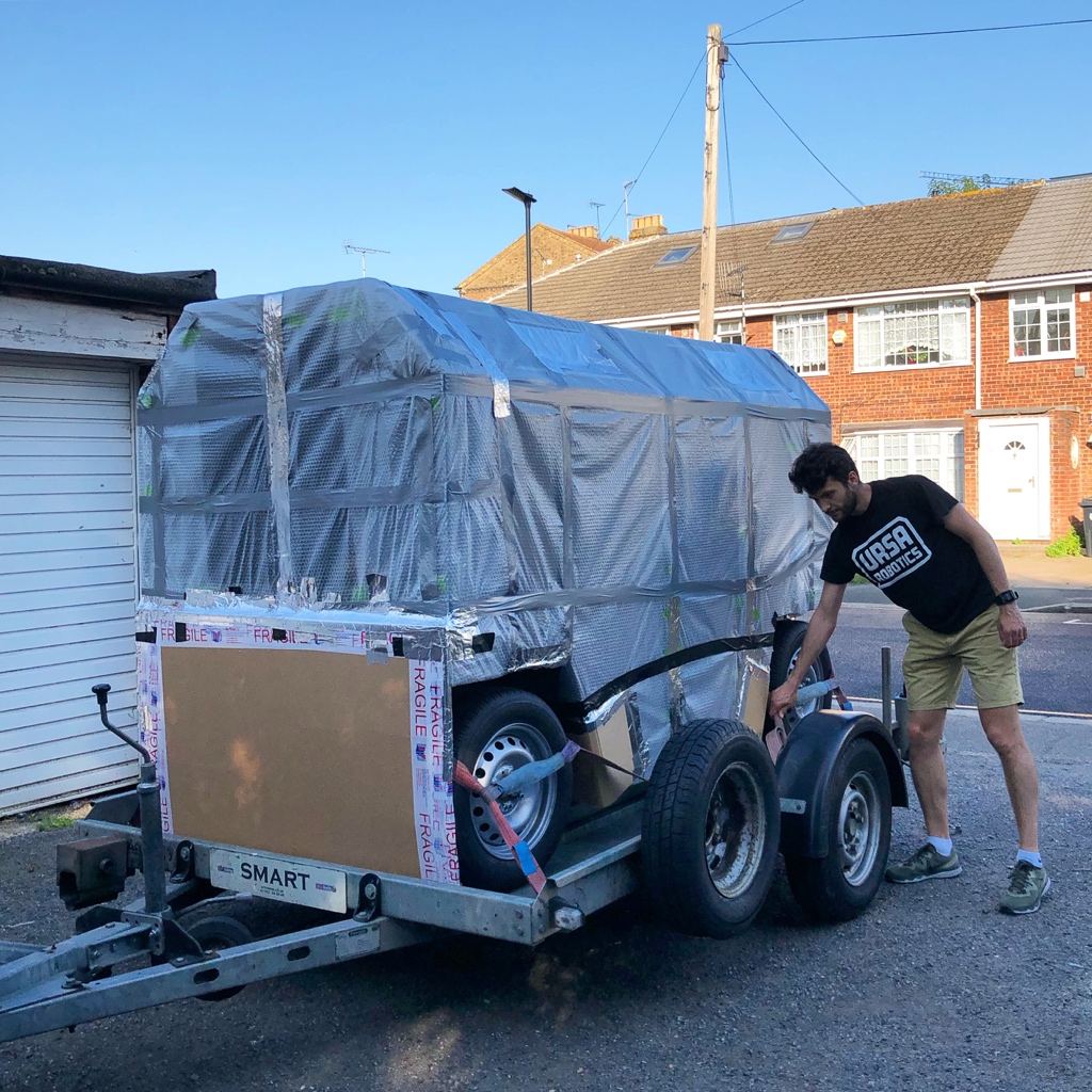 ursa_ai's tweet photo. Final checks and this spaceship is ready for liftoff. Our journey to the @greentech_fest begins! Berlin, we are coming. https://t.co/11bIVediZ2