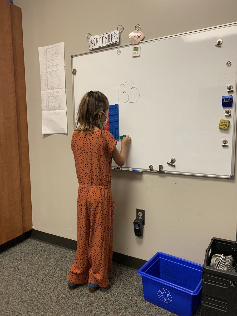 DCSD_missturner's tweet photo. What do we like todo? REVIEW! Today we reviewed place value- a foundational math skill we will build upon in new learning targets this year! Write it , Build It, Say! @epeDCSD #theDublinDifference #multisensorymath https://t.co/fcvacScQOB