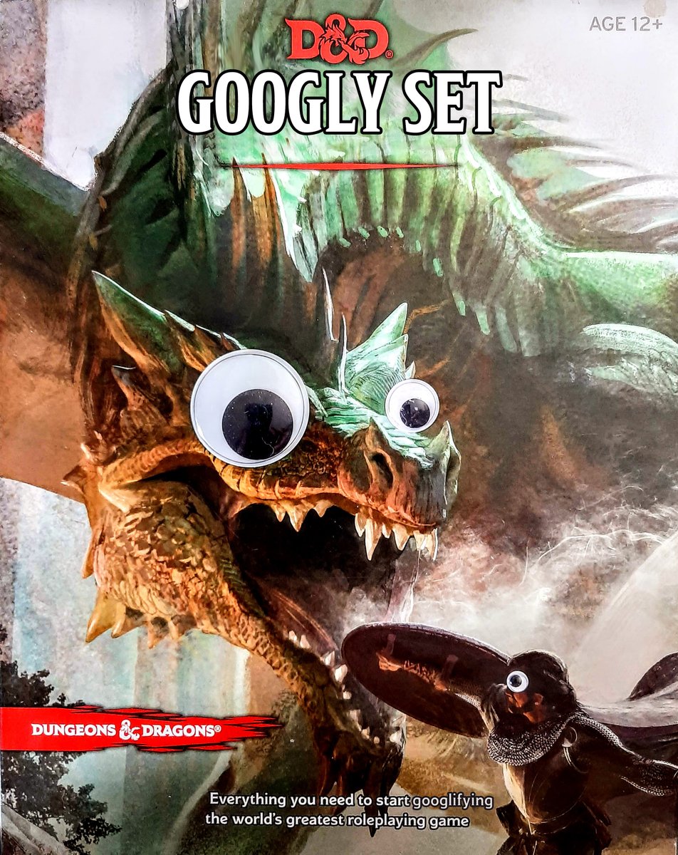 DysonLogos's tweet photo. What better way to get started with D&D?
#GooglyRPG
#GooglyDnD https://t.co/xOuInykzW5