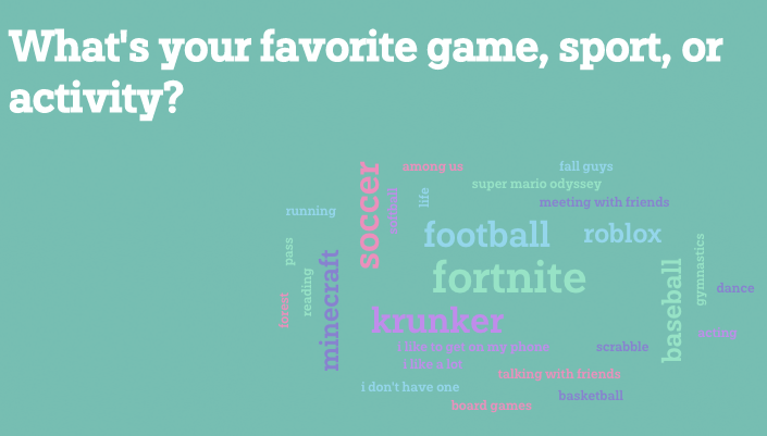 mscannon27's tweet photo. Made some @Mentimeter #wordclouds during our #6thgrade closing #classmeeting today! #communitybuilding #favorites @BobcatsSR https://t.co/OxSgqM9lZh