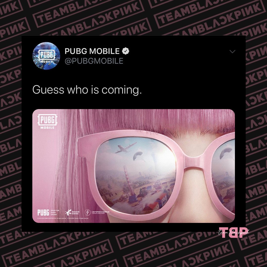 BLINKSTATS's tweet photo. PUBG MOBILE teases a potential collaboration with @BLACKPINK on Instagram and Twitter. 

“There’s a partnership coming to your area...” https://t.co/TFVDr1rSam