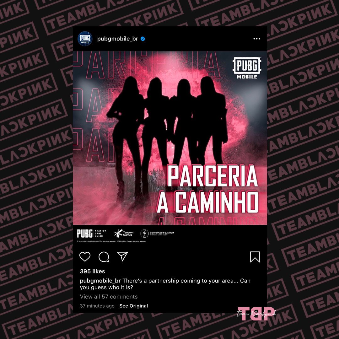 BLINKSTATS's tweet photo. PUBG MOBILE teases a potential collaboration with @BLACKPINK on Instagram and Twitter. 

“There’s a partnership coming to your area...” https://t.co/TFVDr1rSam