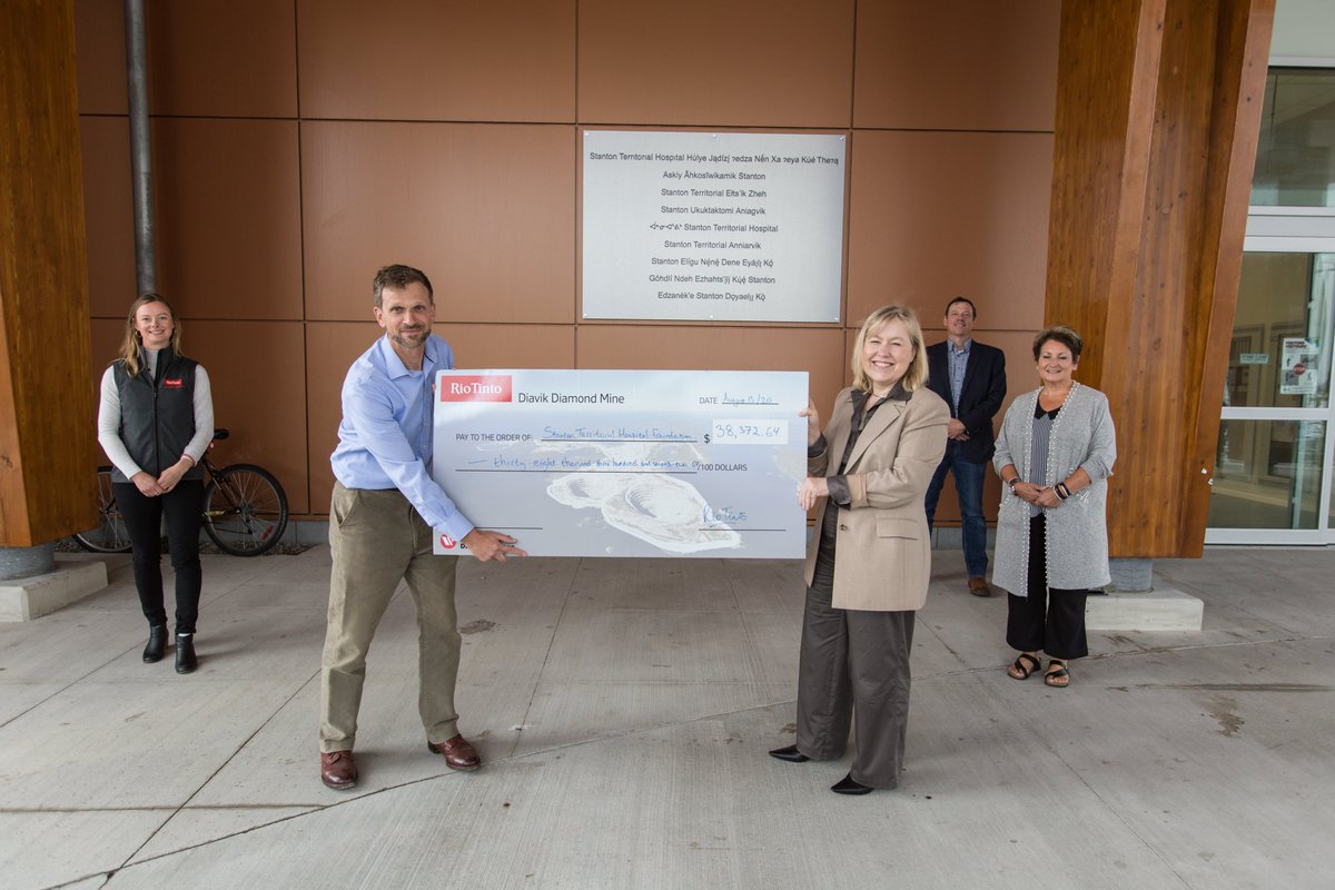 sthfoundation's tweet image. The Stanton Territorial Hospital Foundation is pleased to announce a C$38,000 donation from @RioTinto for the purchase of eight smart infusion pumps for the Stanton Territorial Hospital. This donation is part of Rio's efforts to support the Territories fight against COVID-19.