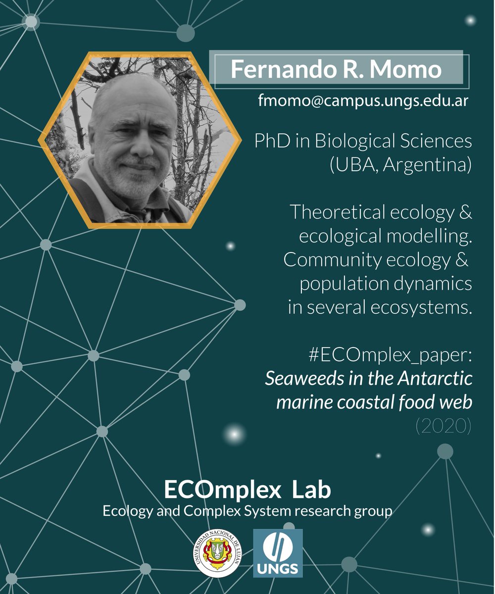 ECOmplex Lab (@ecomplex_lab) on Twitter photo ⭐️#ECOmplex_stars || We start this new section and week celebrating our incredible group leader Fernando Momo
<a href="/Momo_el_mago/">Fernando Roberto Mom</a>. He has a Ph.D. in Biological Sciences (<a href="/Exactas_UBA/">Exactas UBA</a>) and works in <a href="/ungsoficial/">UNGS</a> as researcher and professor. ⭐️#ECOmplex_stars || We start this new section and week celebrating our incredible group leader Fernando Momo
<a href="/Momo_el_mago/">Fernando Roberto Mom</a>. He has a Ph.D. in Biological Sciences (<a href="/Exactas_UBA/">Exactas UBA</a>) and works in <a href="/ungsoficial/">UNGS</a> as researcher and professor.