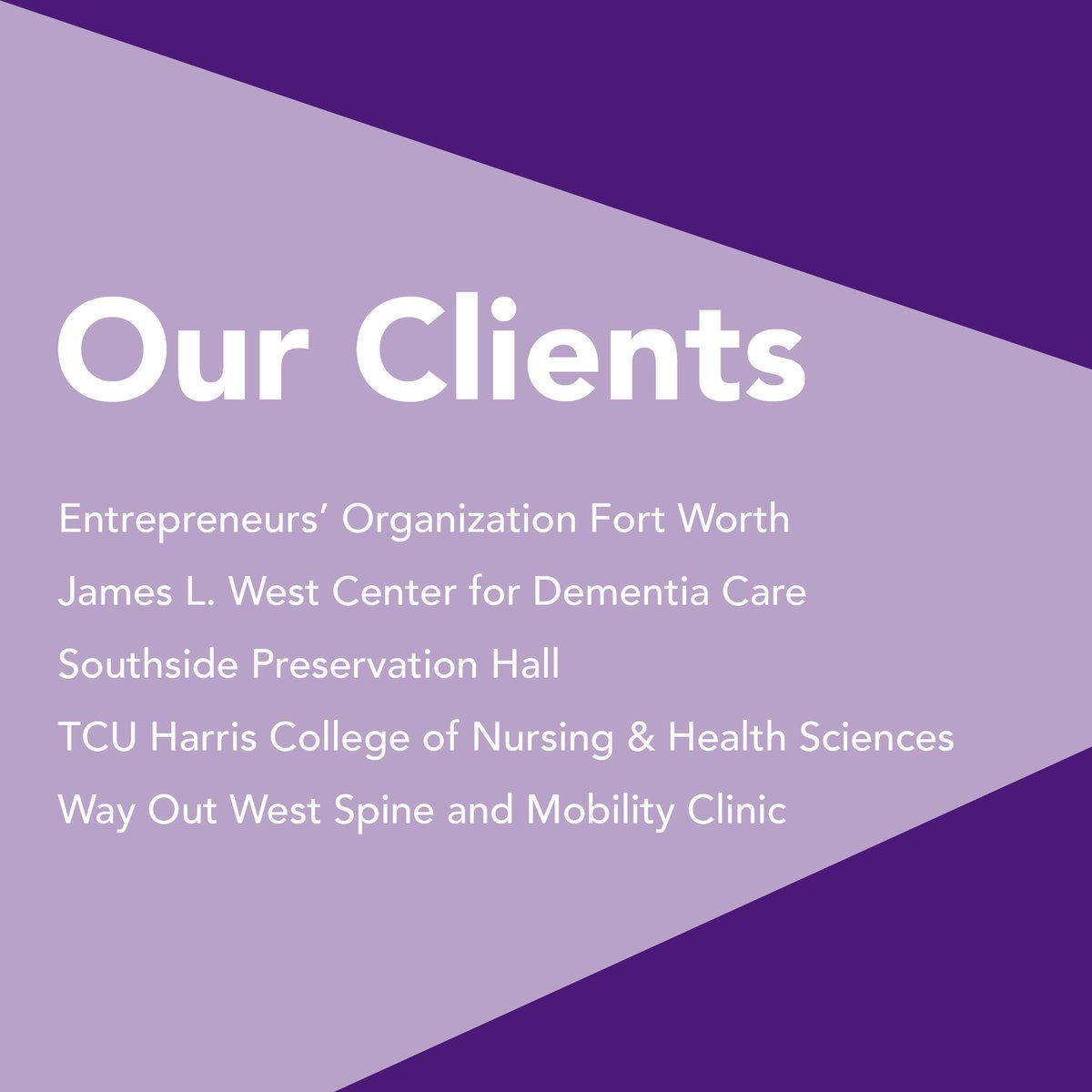 TCURoxo's tweet photo. We are privileged to partner with these wonderful clients this semester. Our teams are working hard to create some exciting campaigns for them! https://t.co/s0VEXLzbL9