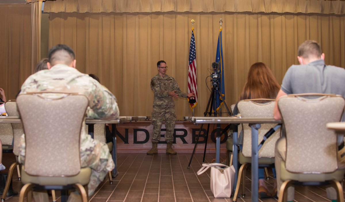 LukeAFB's tweet photo. Town Hall meeting 🗣

Base leadership received community input on Coronavirus Disease 2019 concerns, suicide prevention and mission-essential programs affecting Luke Airmen and their families 

#KeySpouse #MilitarySpouse #TownHall https://t.co/vDw6qbcPEI