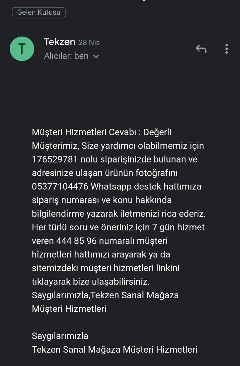 yepisyeni's tweet photo. @tekzenturkiye 5 aydır yalan beyanlarla müşterisini oyalayan firmaya @tekzenturkiye denir. https://t.co/TrjKlWpSXl