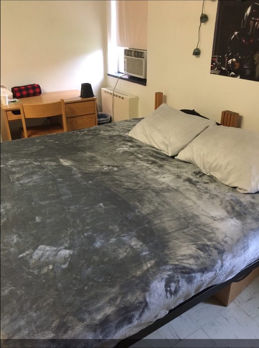 Before and after! Vice President Jarret used some of our tips about organization to clean up his bedroom