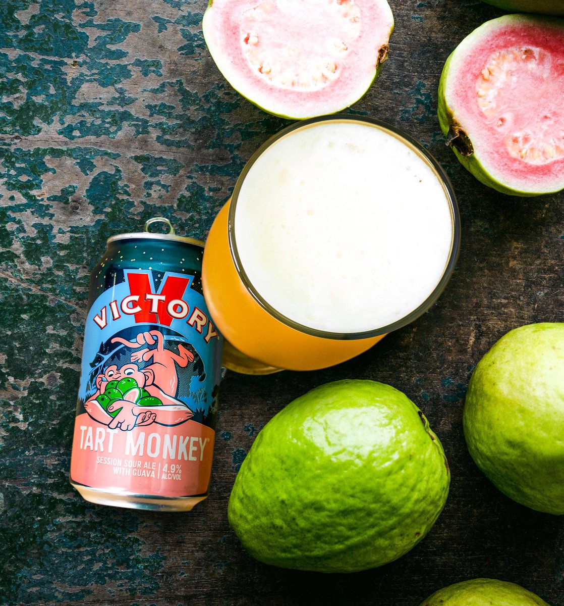 VictoryBeer's tweet image. Spend your Monday night with the @victorymonkeys? Imported Belgian yeast and a swirling journey through the brewing process meet a fruity little twist of guava in this refreshing and tangy Session Sour Ale. #TasteVictory #TartMonkey #SessionSourAle #Guava
