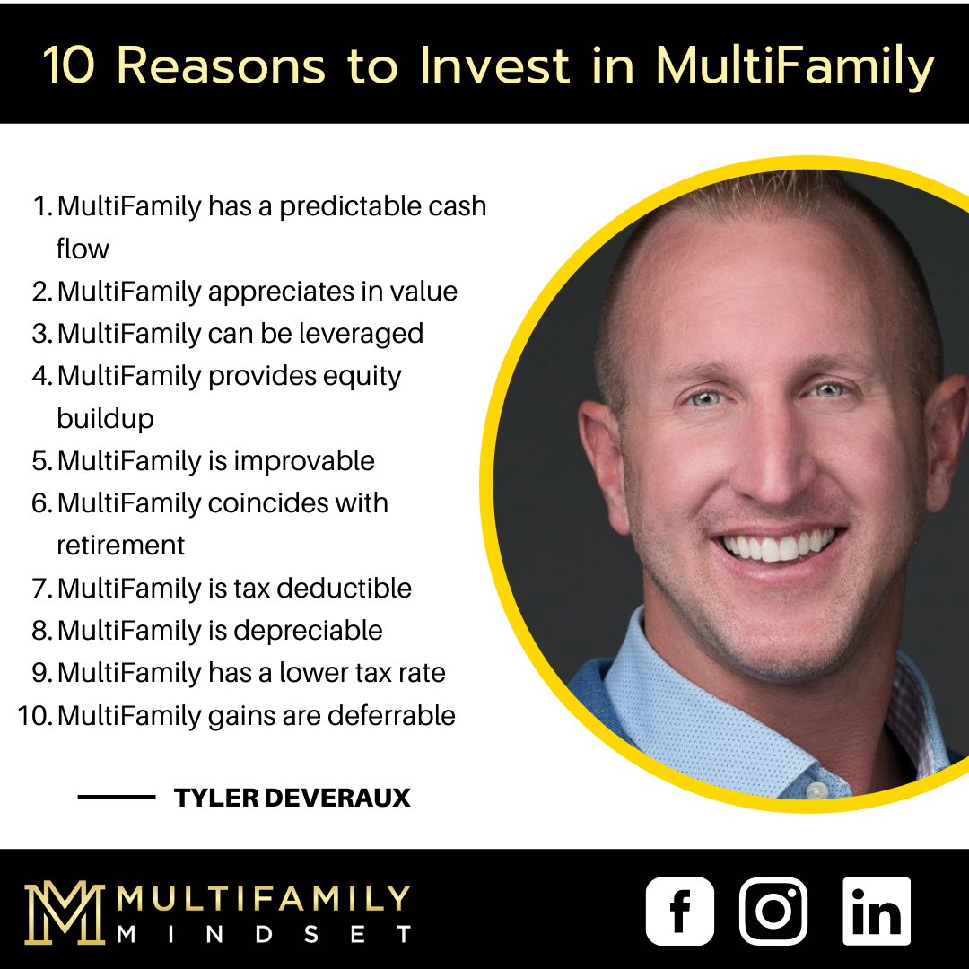 mfmindset's tweet photo. 10 Reasons to Invest in MultiFamily. https://t.co/OLqTbcCQFG
