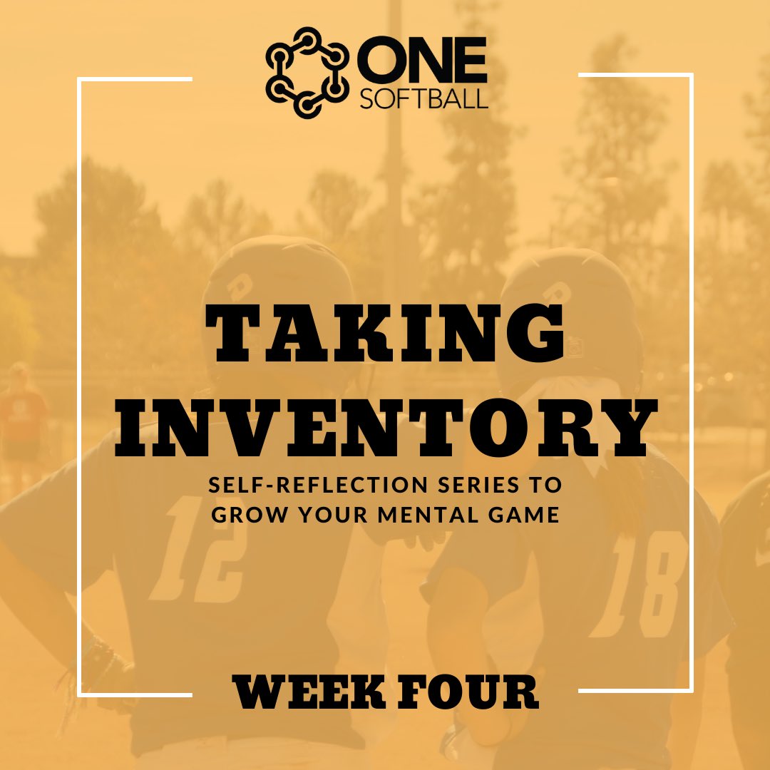 onesoftball's tweet photo. Welcome to the fourth and final week of Taking Inventory! Today we’re looking at confidence! Training your inner voice to treat yourself like the champion you are! Check it out! https://t.co/rmLt7oVnfw
