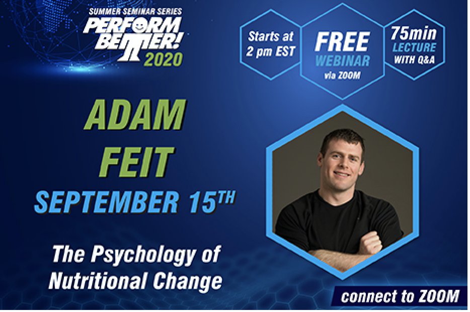 Tomorrow at 2pm EST Adam Feit is giving a FREE presentation:

"The Psychology of Nutritional Change"

Don't miss it!

Webinar Link:
us02web.zoom.us/j/81650050443?…

#performbetter #summerseminarseries #fitfam