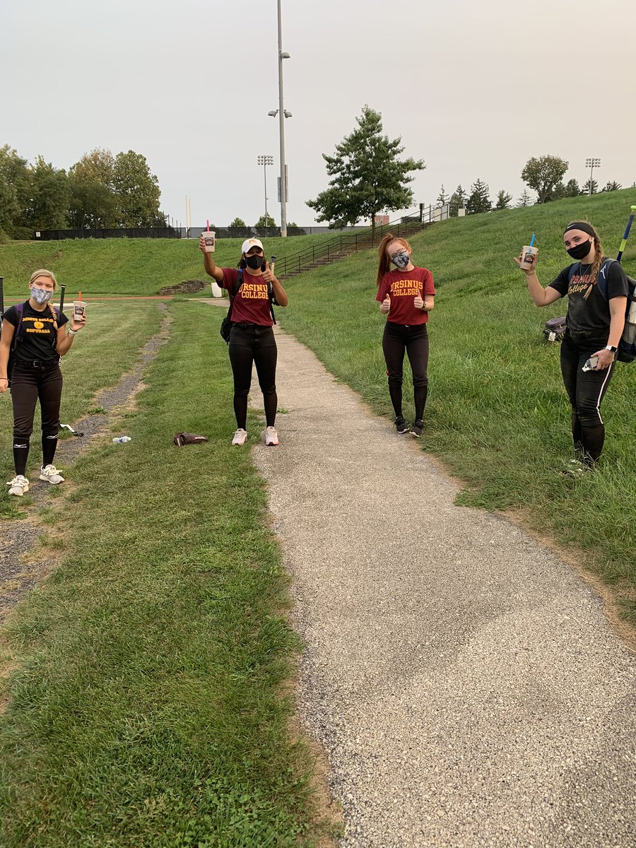UrsinusSball's tweet photo. First practice in the books! Thank you to the @CvilleItalBake for our mid practice milkshake break! #wefeltsonormal #morethanabakery #UCSBT❤️ https://t.co/f9jkxCru3H