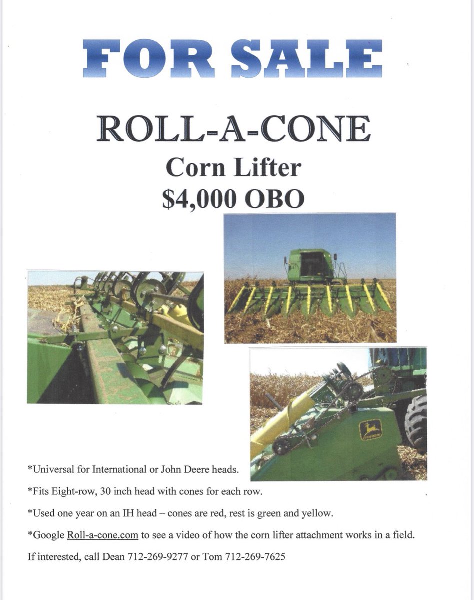 Give my father in law or his brother a call if your planning on fighting down corn this fall!