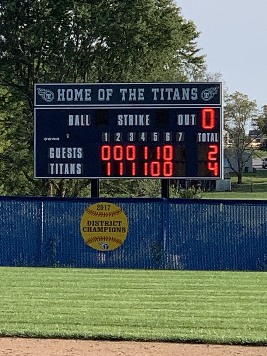 Titans win on Senior night!!  Beat a good <a href="/PHTrojansSB/">Park Hill Trojans Softball</a> team 4-2