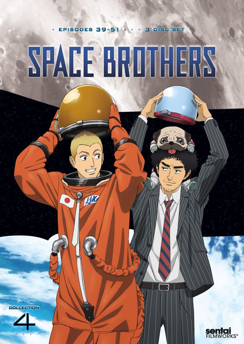 uchuu kyoudai (space brothers)genre: slice of lifelength: 99 episodes (ongoing manga: ~360 chapters)synopsis: two brothers dreamed about going to space. the youngest brother hibito became an astronaut before his older brother mutta did. This is how they make it to the moon