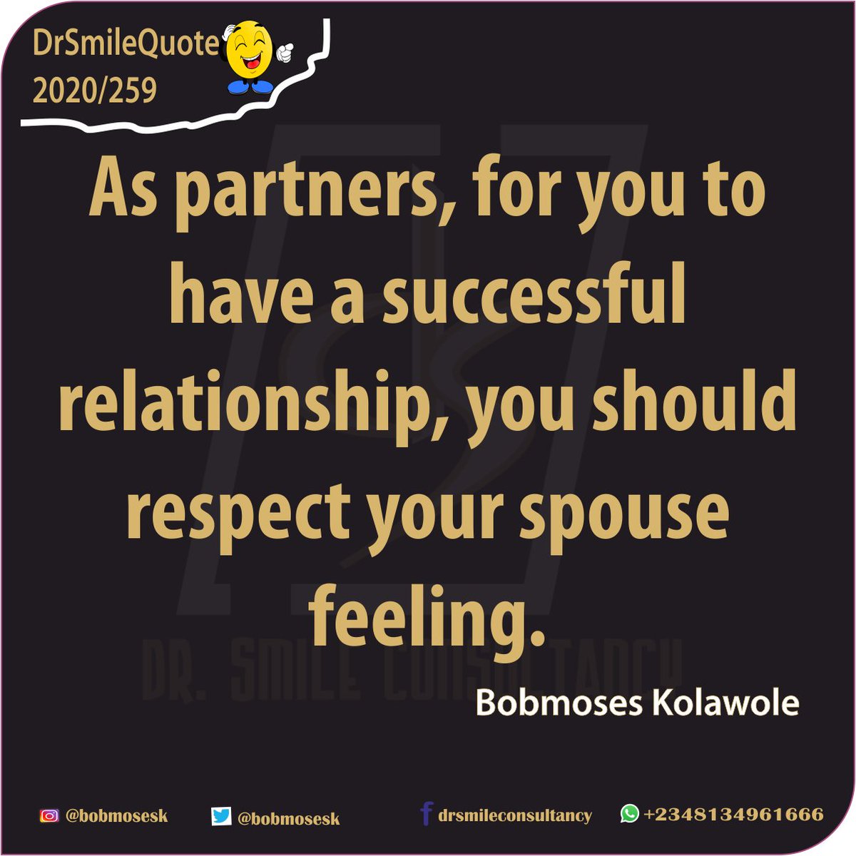 bobmosesk's tweet photo. #DrSmileQuote
#2020/259
#holyspiritinspires
#ItsaboutRelationship
#makeitwork
#StayCommitted
@bobmosesk @minister_grace https://t.co/vJKFRnfkPu
