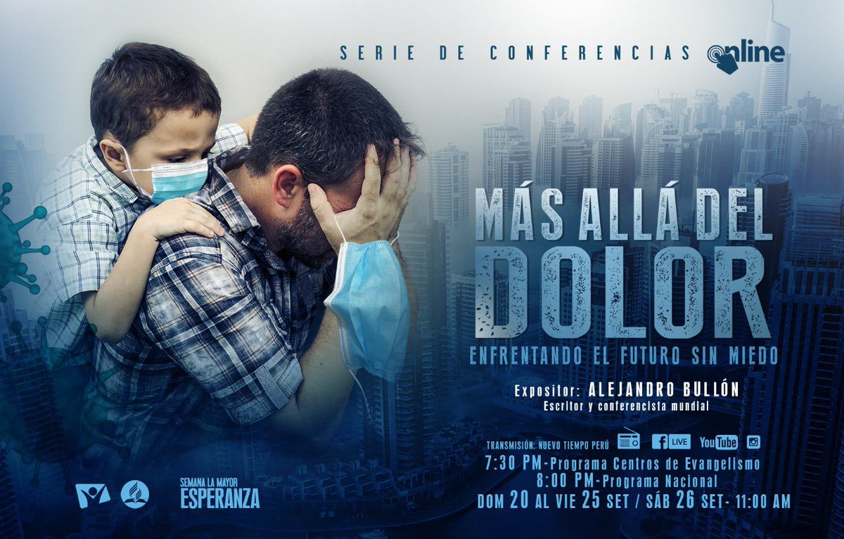 ¡No tengas miedo! Aún puedes vencer la incertidumbre y el dolor. Conéctate a la serie de conferencias: #MásAllaDelDolor de <a href="/AlejandroBullon/">Alejandro Bullon</a> por <a href="/NuevoTiempoPeru/">Nuevo Tiempo Perú</a>. Una serie que puede cambiar tu vida para siempre.