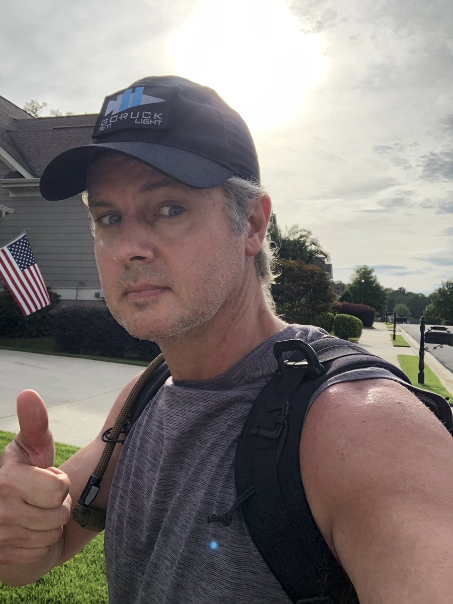 joedom's tweet photo. Two 30 lb @GORUCK plates - that was tough 💪🏻🏃🏻♂️🇺🇸 #geezerpower https://t.co/70ZUhJU5v1